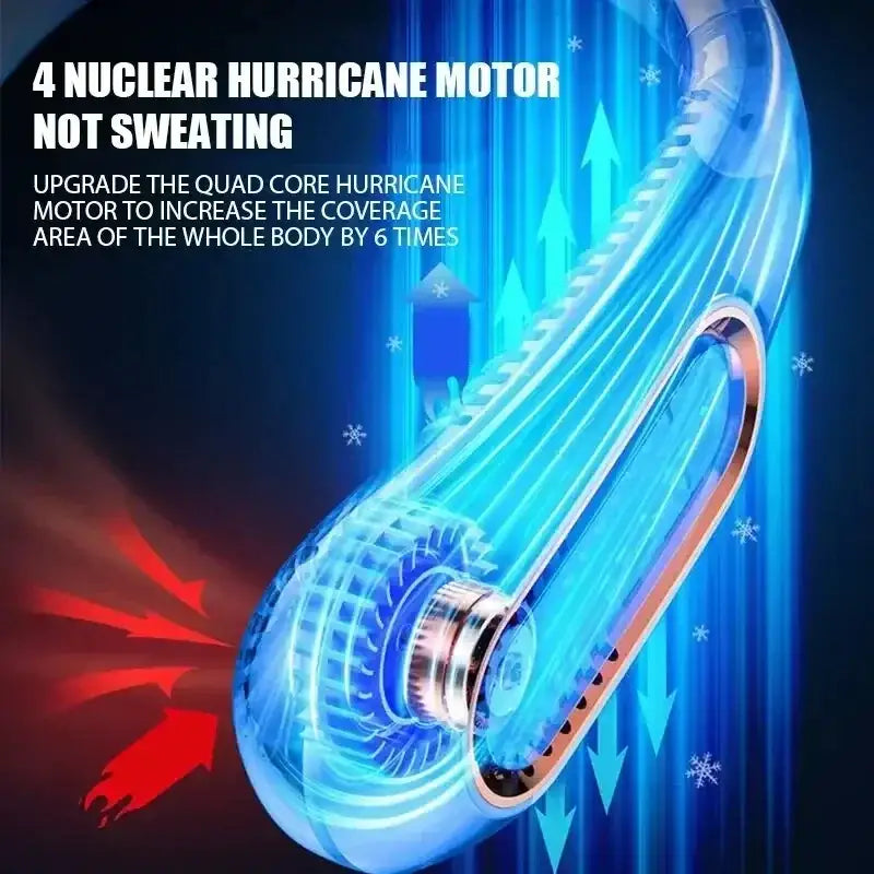 Mini Bladeless Fan Neck Fan Cool Wind Blows all over the Body