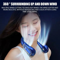 Mini Bladeless Fan Neck Fan Cool Wind Blows all over the Body