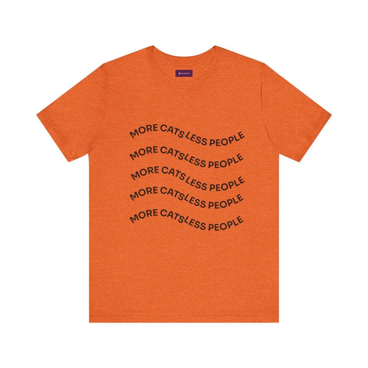 More Cats Less People Cats Graphic Tee - Unisex Jersey Shirt - FloofChonk
