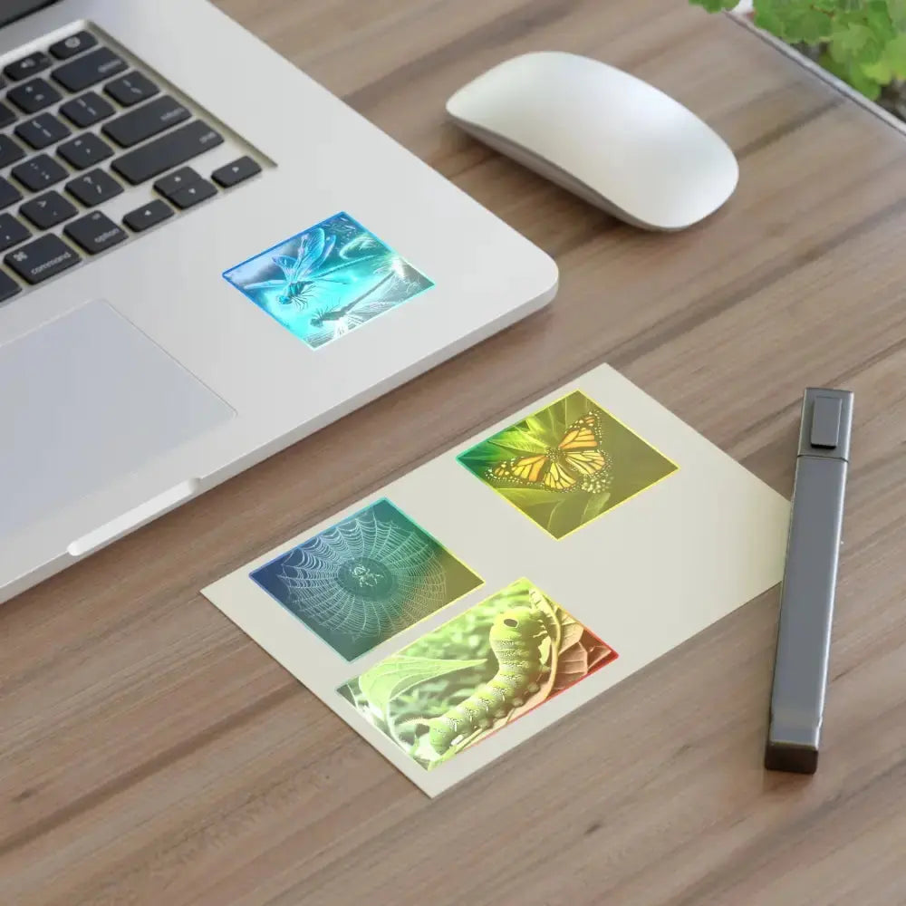 Nature - Inspired Sticker Sheets | Butterfly, Spider, Dragonfly Designs for Scrapbooking, Journaling, Craft Projects - FloofChonk