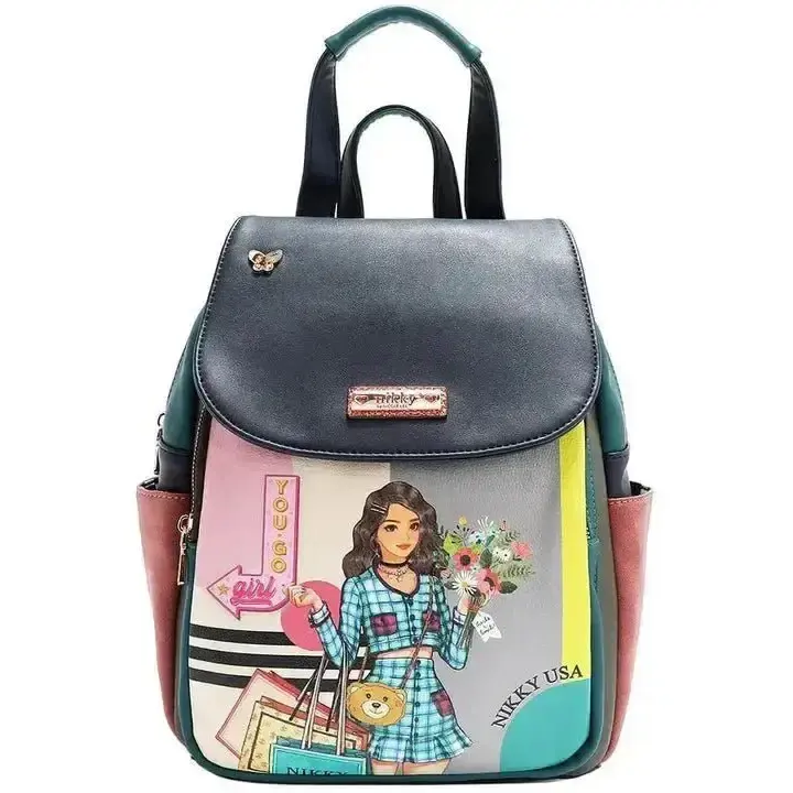 Nicole Lee USA Cat Eco - Leather Convertible Backpack Bag - FloofChonk