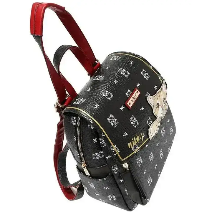 Nicole Lee USA Cat Eco - Leather Convertible Backpack Bag - FloofChonk