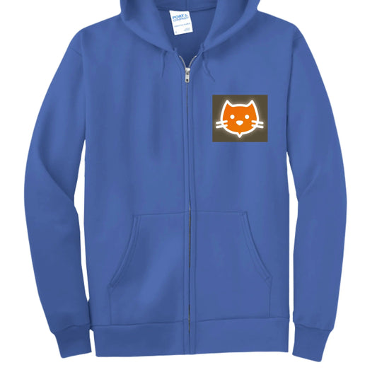 Sports Cat Big and Tall Full Zip Hoodie - FloofChonk