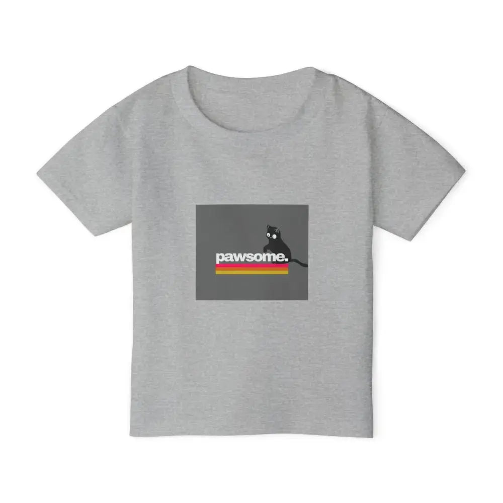 Pawsome Toddler T-shirt - Cute Cat Graphic Tee for Kids - FloofChonk