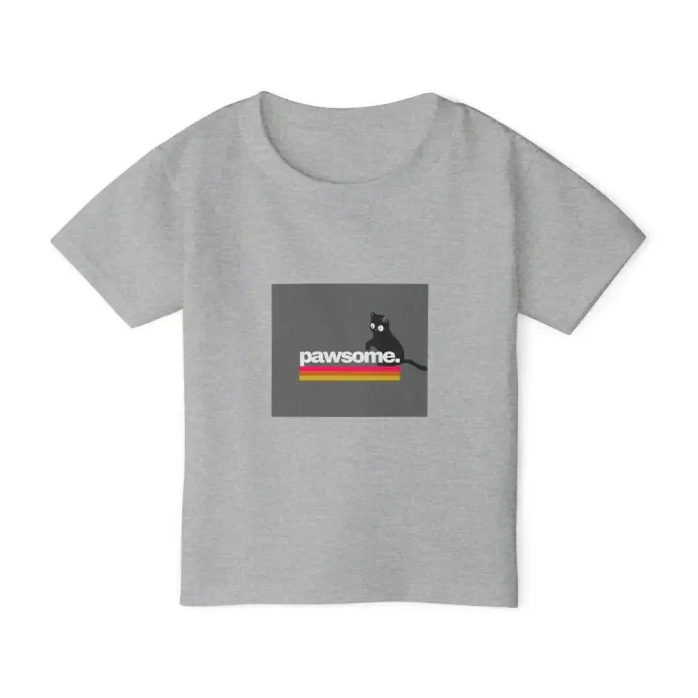 Pawsome Toddler T-shirt - Cute Cat Graphic Tee for Kids - FloofChonk