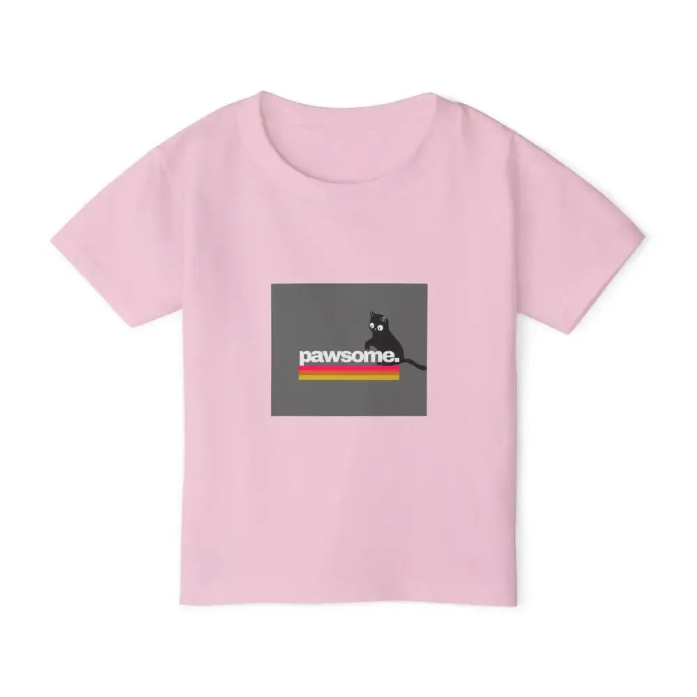 Pawsome Toddler T-shirt - Cute Cat Graphic Tee for Kids - FloofChonk