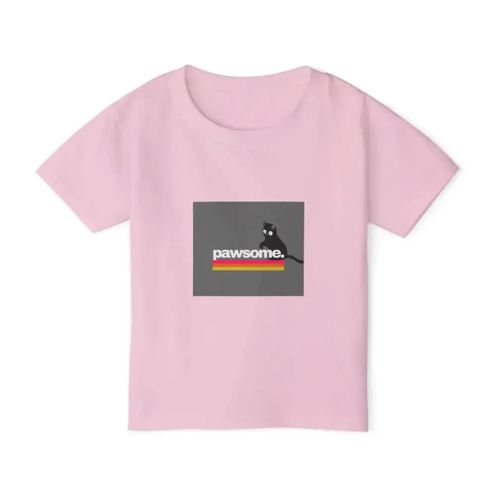 Pawsome Toddler T-shirt - Cute Cat Graphic Tee for Kids - FloofChonk