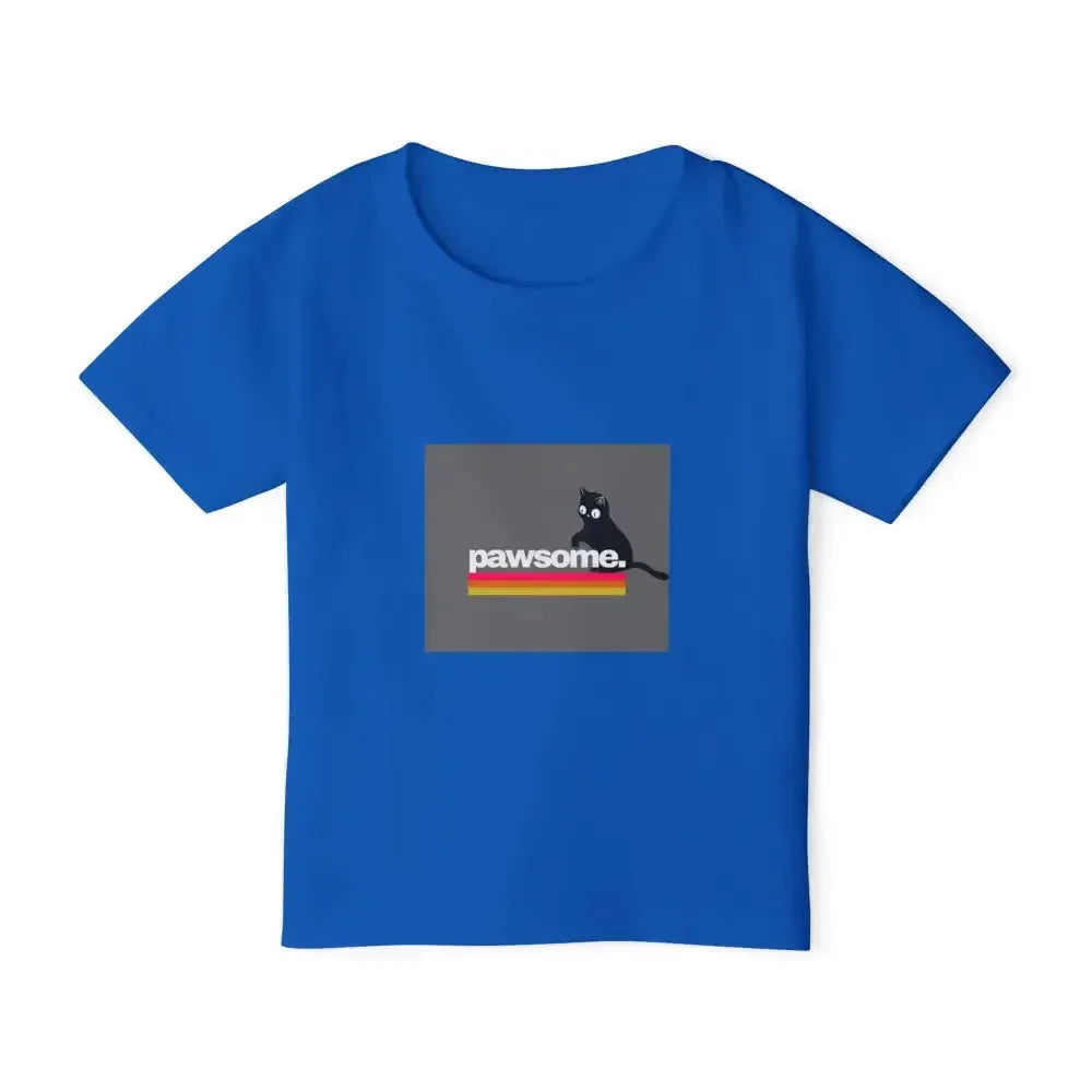 Pawsome Toddler T-shirt - Cute Cat Graphic Tee for Kids - FloofChonk