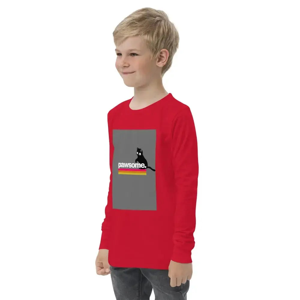 Pawsome Youth Long Sleeve T-Shirt - FloofChonk