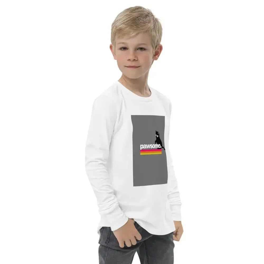 Pawsome Youth Long Sleeve T-Shirt - FloofChonk