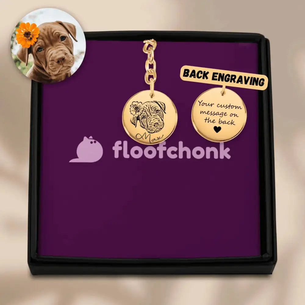 Pet Portrait Keychain - Pets & Animal Lovers