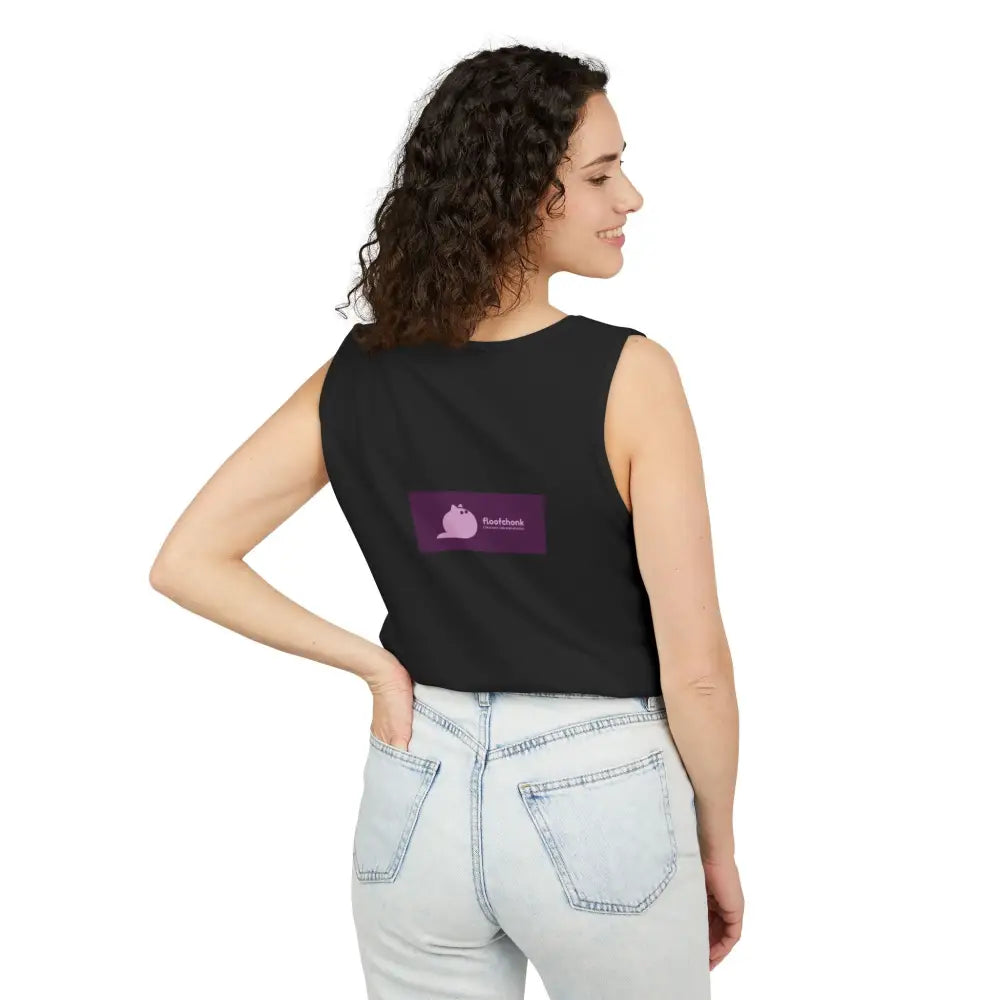 Playful Cat Graphic Tank Top for Summer - Tank Top