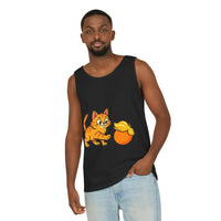Playful Cat Graphic Tank Top for Summer - Tank Top