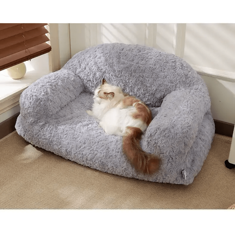 Plush Pet Sofa Bed - All - season, Non - slip Bottom, Durable and Scratch - resistant - FloofChonk