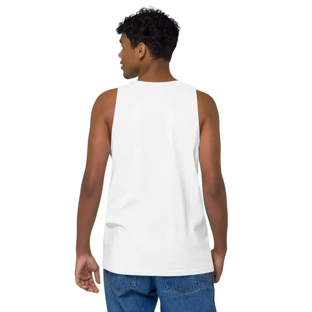 Pride Cat Rainbow Men’s premium tank top - FloofChonk