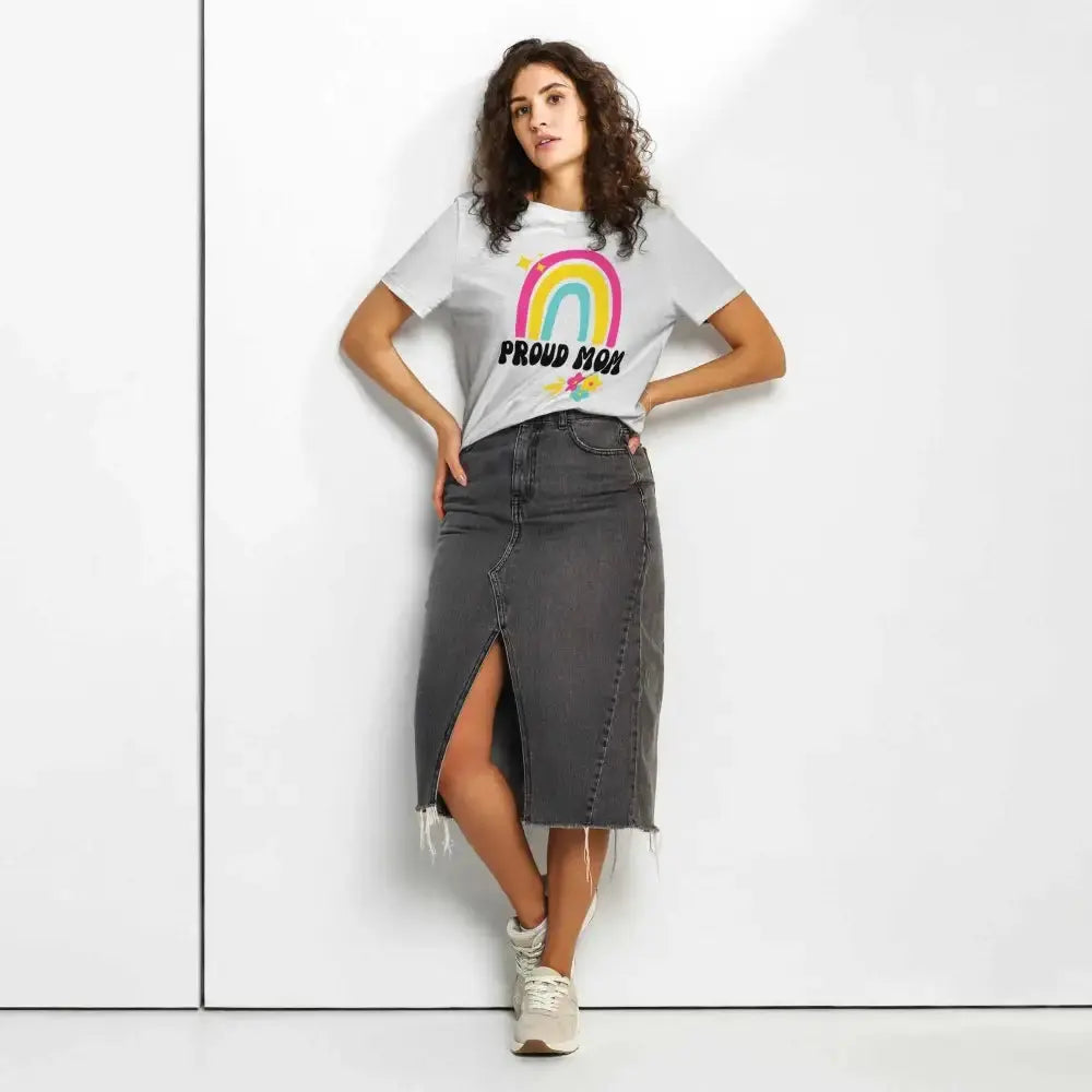 Proud Mom Women’s organic ribbed neck t-shirt - FloofChonk