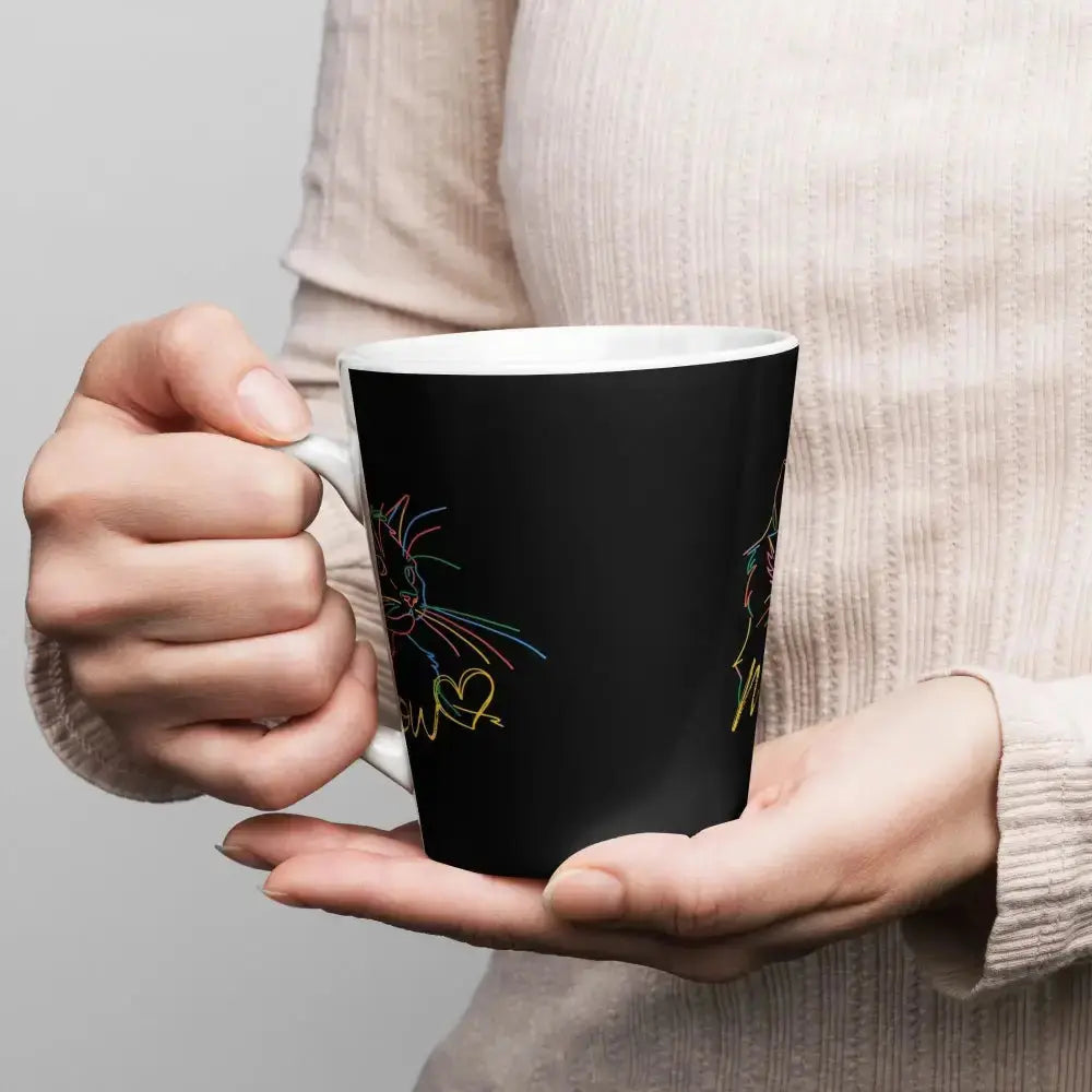 Rainbow Cat Latte mug - FloofChonk