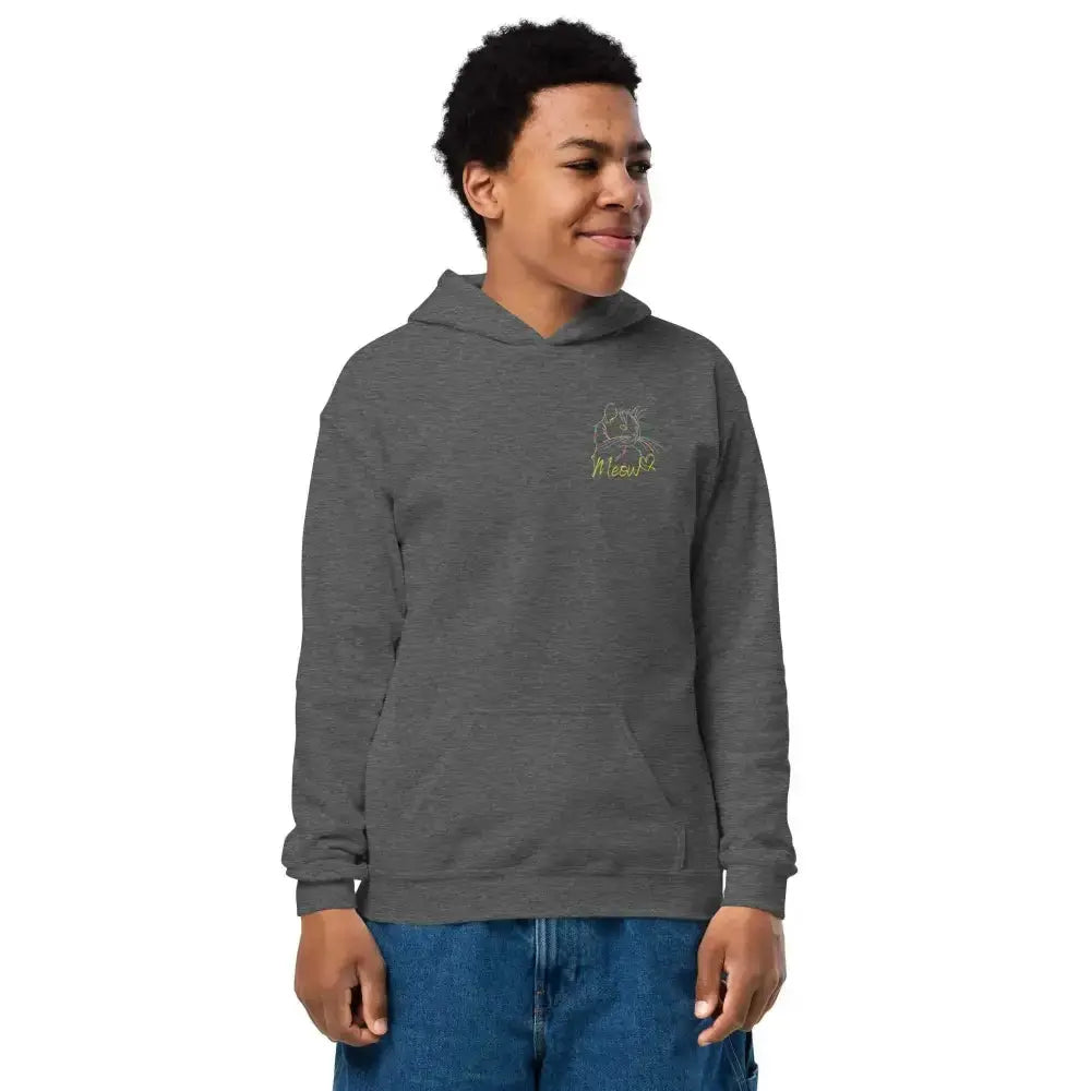 Rainbow cat youth heavy blend hoodie - FloofChonk