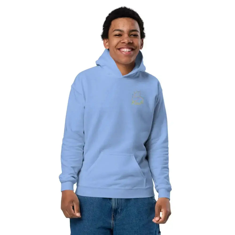 Rainbow cat youth heavy blend hoodie - FloofChonk