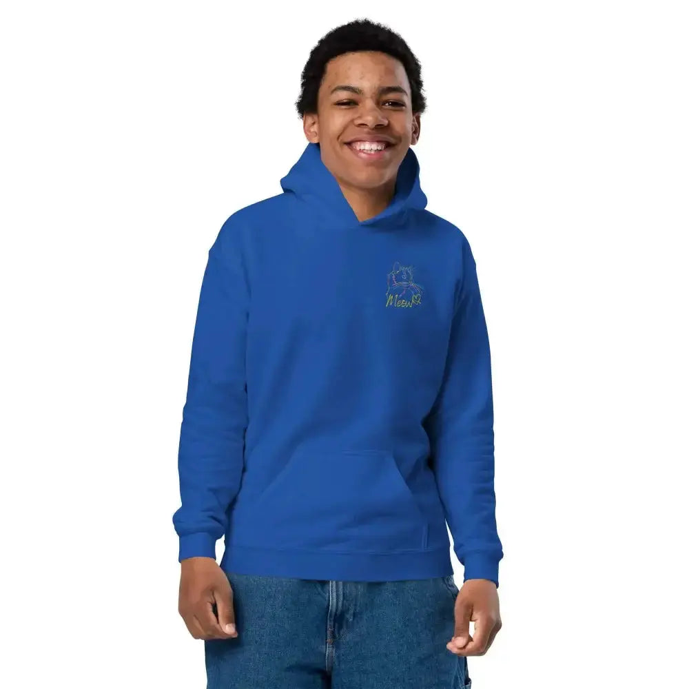 Rainbow cat youth heavy blend hoodie - FloofChonk