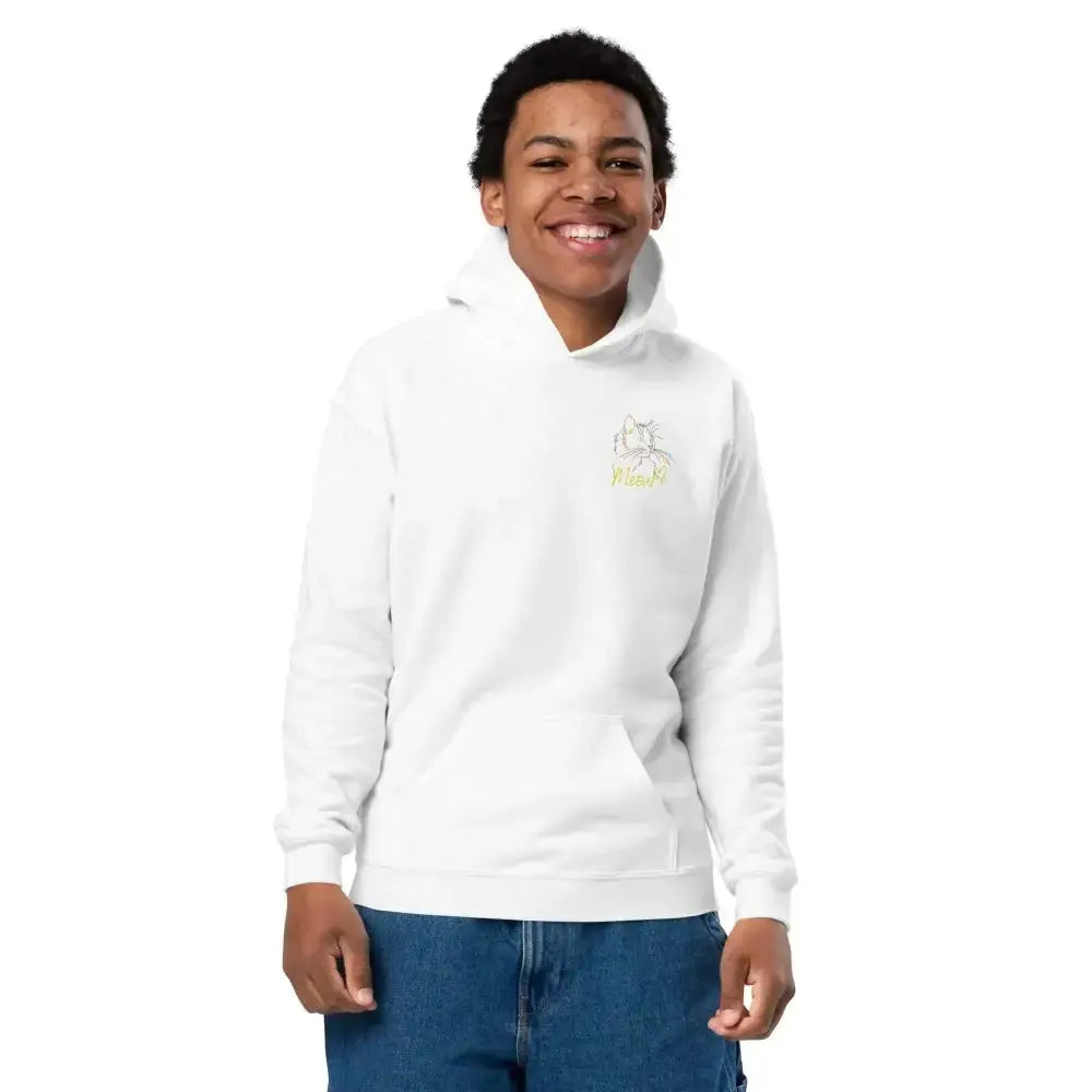 Rainbow cat youth heavy blend hoodie - FloofChonk