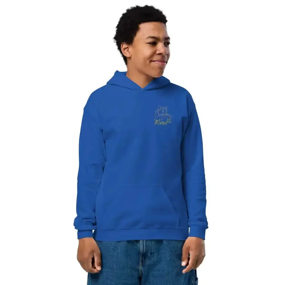 Rainbow cat youth heavy blend hoodie - FloofChonk