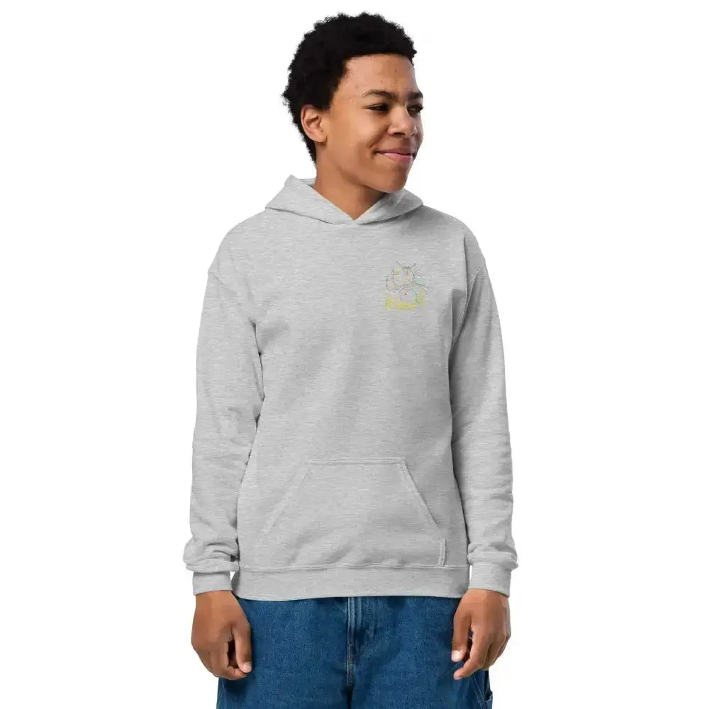 Rainbow cat youth heavy blend hoodie - FloofChonk