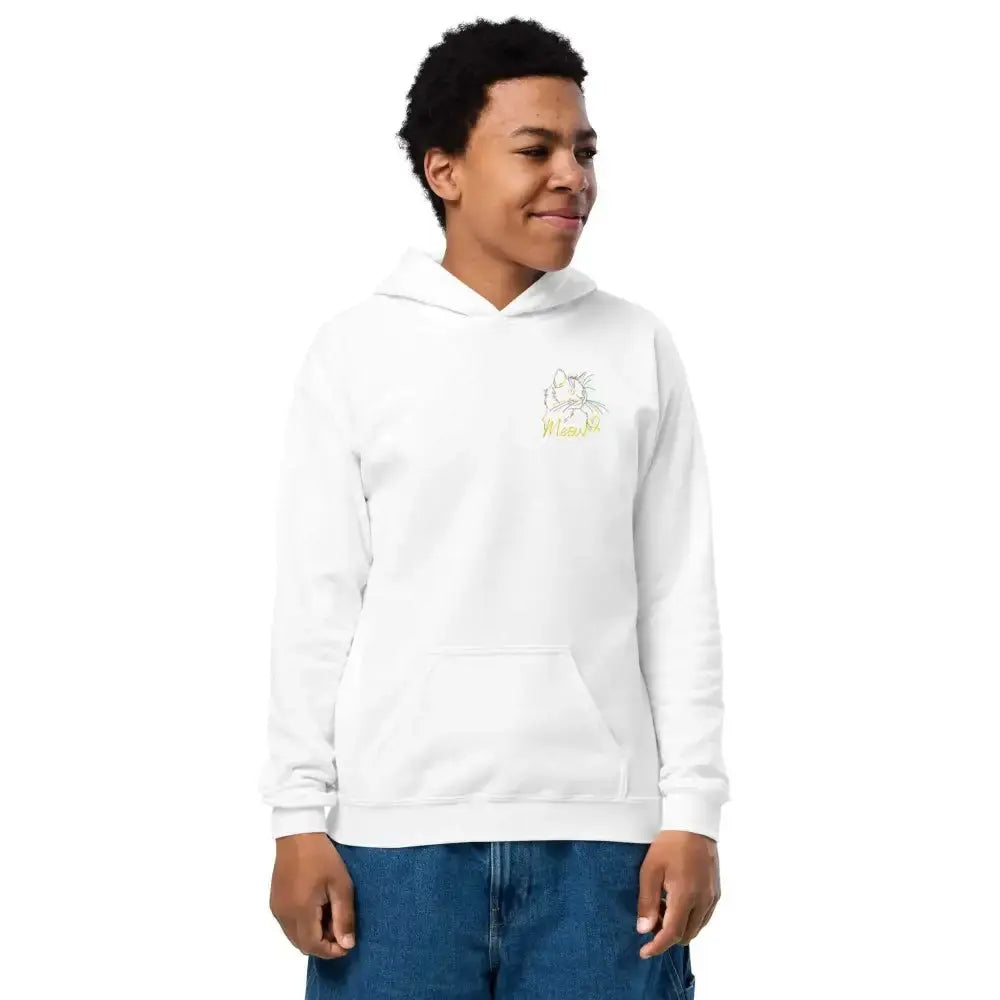 Rainbow cat youth heavy blend hoodie - FloofChonk