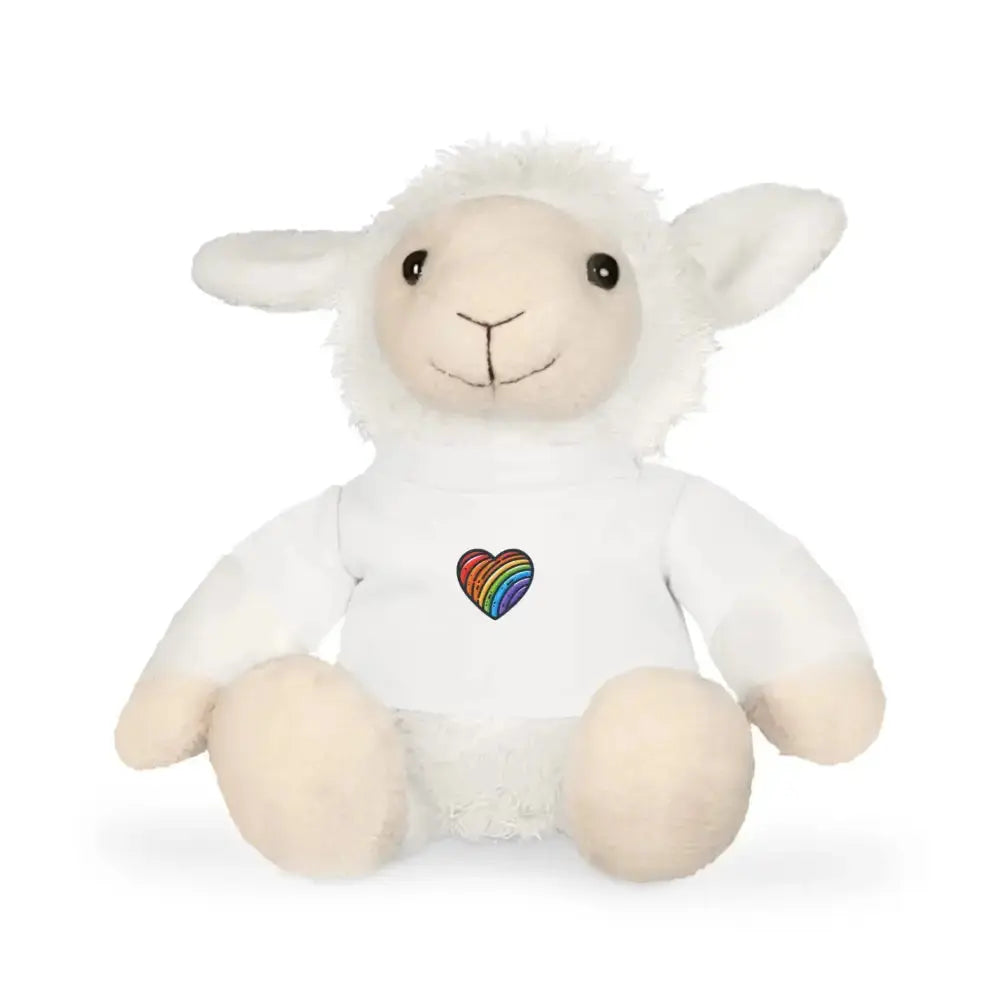 Rainbow Heart Plush Toy with T-Shirt - Perfect Gift for Kids and Loved Ones - FloofChonk
