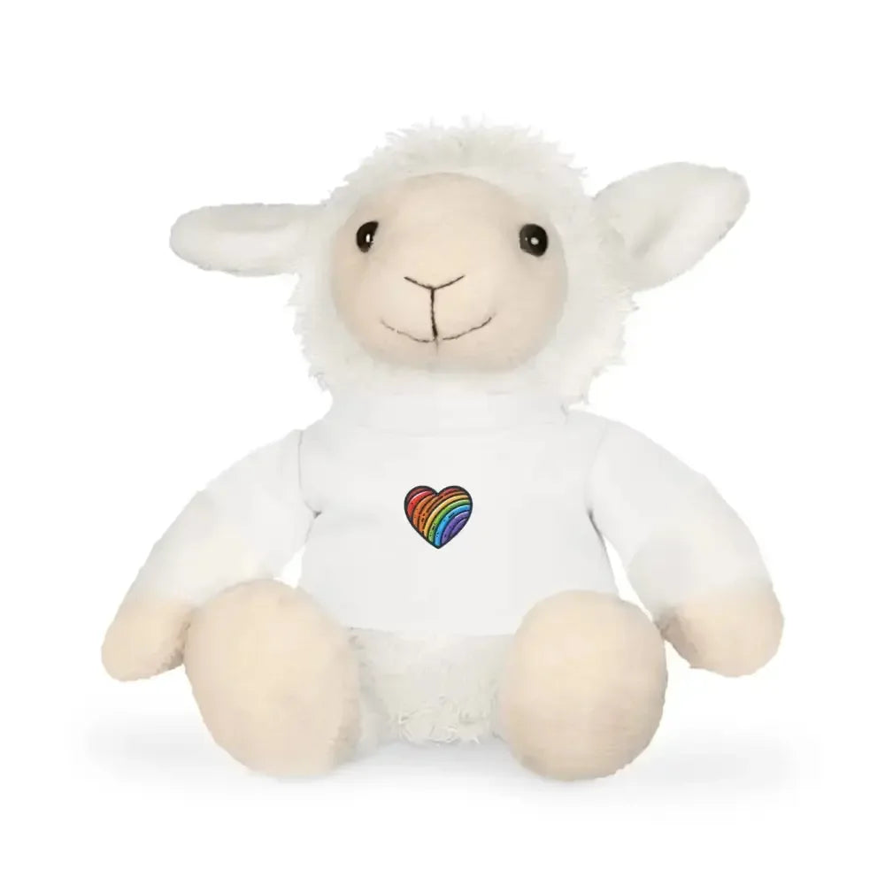 Rainbow Heart Plush Toy with T-Shirt - Perfect Gift for Kids and Loved Ones - FloofChonk