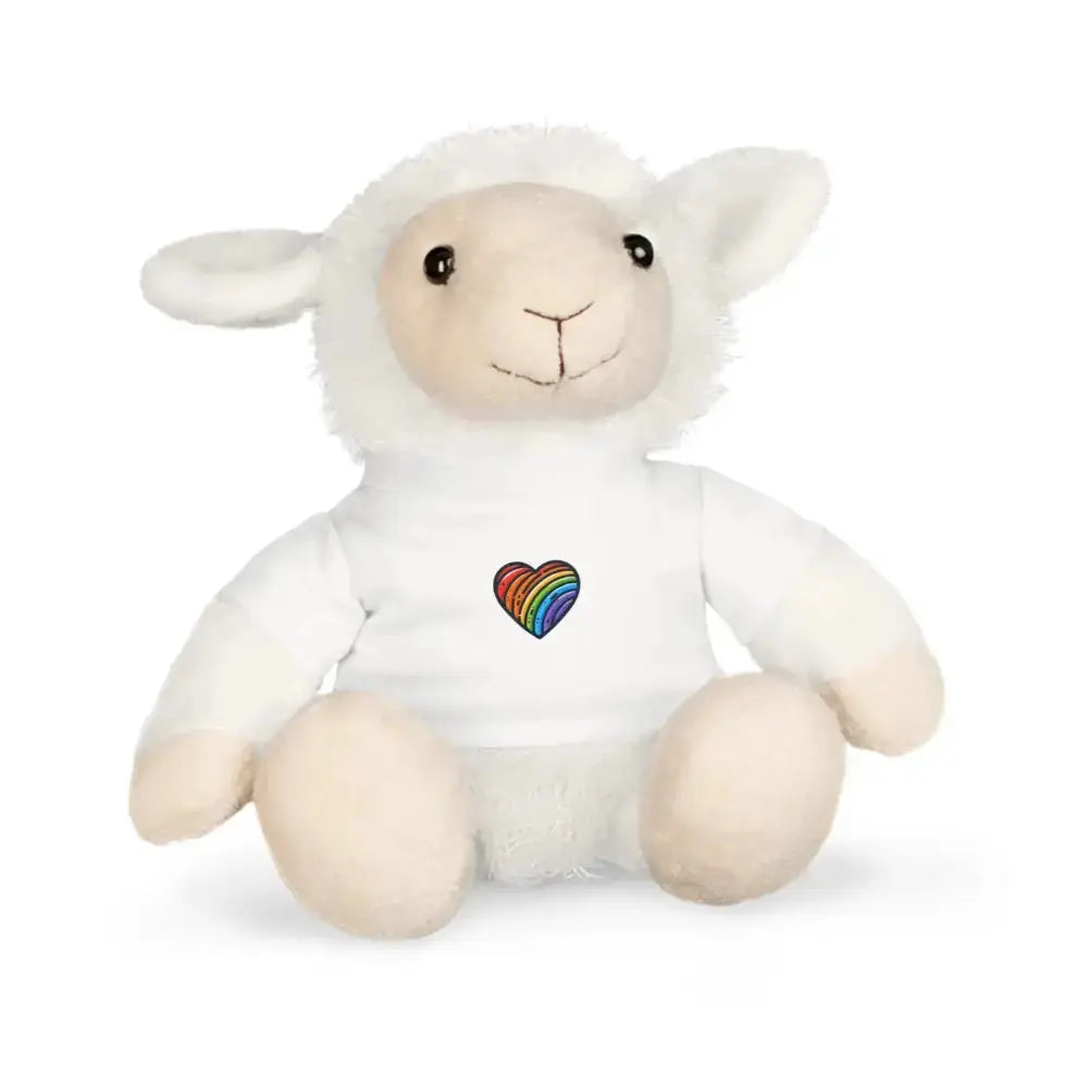 Rainbow Heart Plush Toy with T-Shirt - Perfect Gift for Kids and Loved Ones - FloofChonk