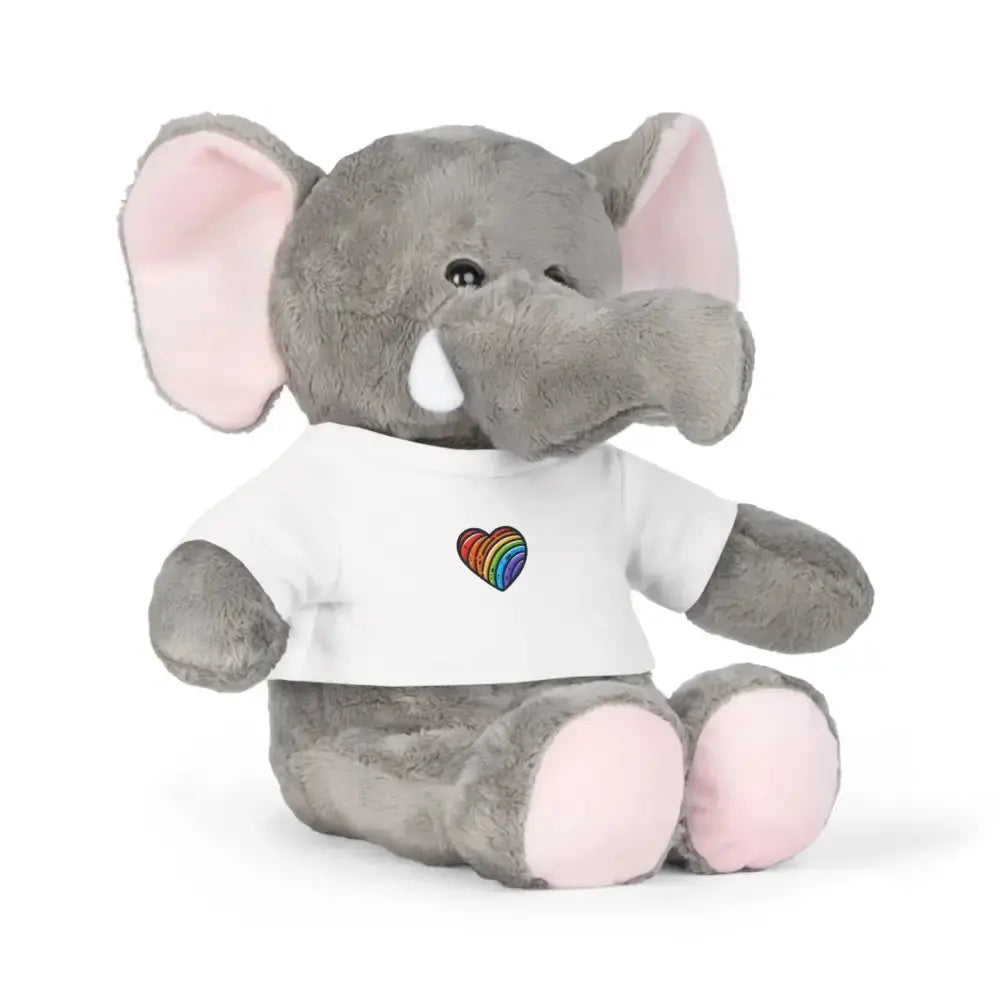 Rainbow Heart Plush Toy with T-Shirt - Perfect Gift for Kids and Loved Ones - FloofChonk
