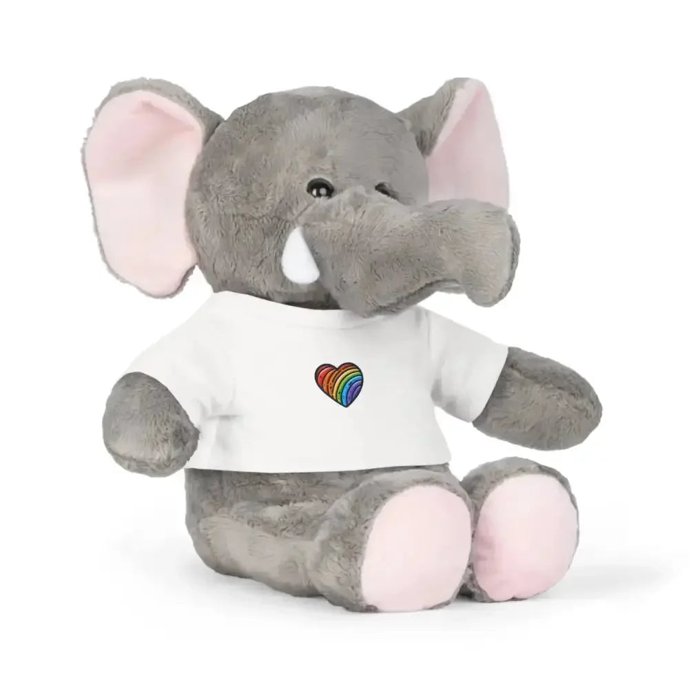 Rainbow Heart Plush Toy with T-Shirt - Perfect Gift for Kids and Loved Ones - FloofChonk