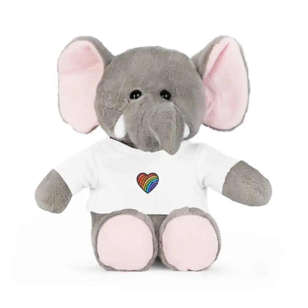 Rainbow Heart Plush Toy with T-Shirt - Perfect Gift for Kids and Loved Ones - FloofChonk
