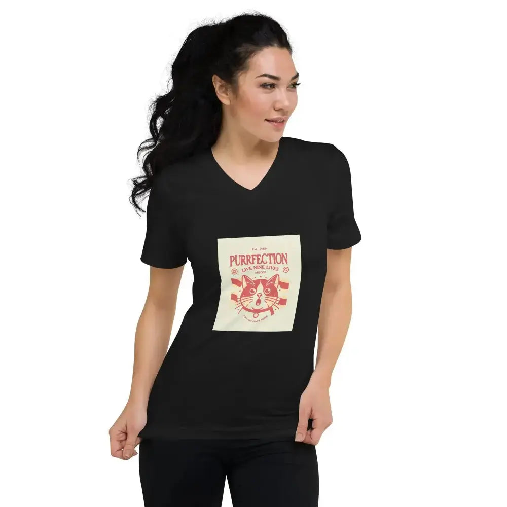 Unisex Short Sleeve V - Neck T-Shirt - FloofChonk