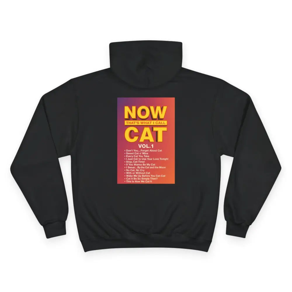 Retro Cat Lover Champion Hoodie - Now That’s What I Call Cat Volume 1 - Hoodie