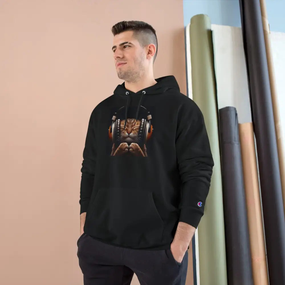 Retro Cat Lover Champion Hoodie - Now That’s What I Call Cat Volume 1 - Hoodie
