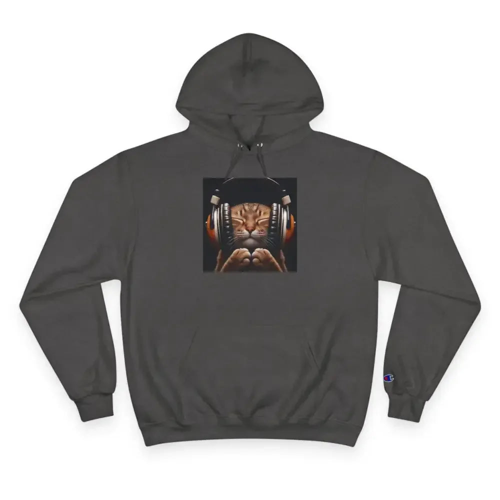 Retro Cat Lover Champion Hoodie - Now That's What I Call Cat Volume 1 - FloofChonk