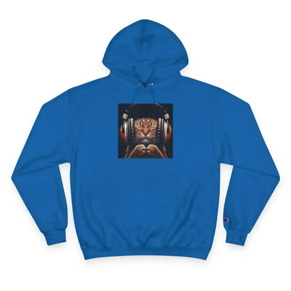 Retro Cat Lover Champion Hoodie - Now That's What I Call Cat Volume 1 - FloofChonk