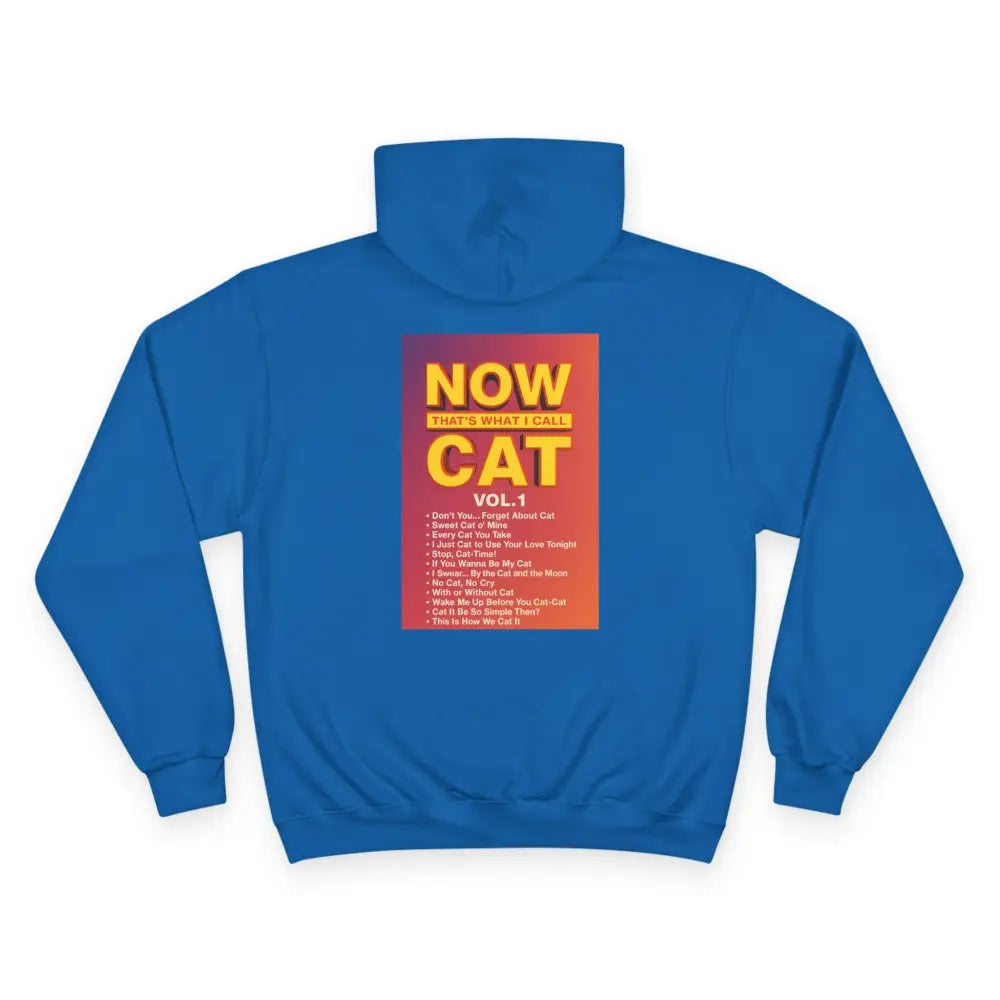 Retro Cat Lover Champion Hoodie - Now That’s What I Call Cat Volume 1 - Hoodie