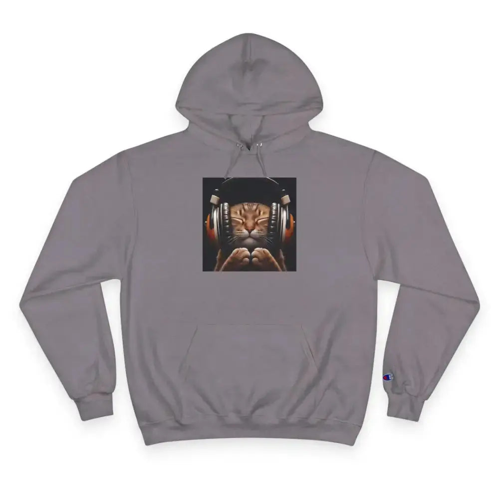 Retro Cat Lover Champion Hoodie - Now That's What I Call Cat Volume 1 - FloofChonk