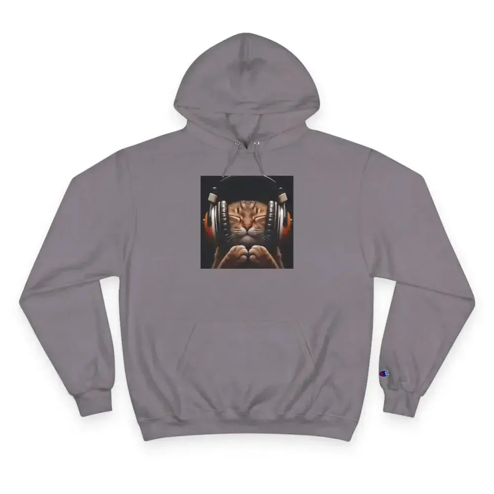 Retro Cat Lover Champion Hoodie - Now That's What I Call Cat Volume 1 - FloofChonk