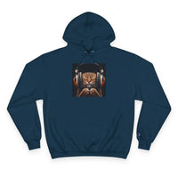 Retro Cat Lover Champion Hoodie - Now That’s What I Call Cat Volume 1 - Navy / S - Hoodie