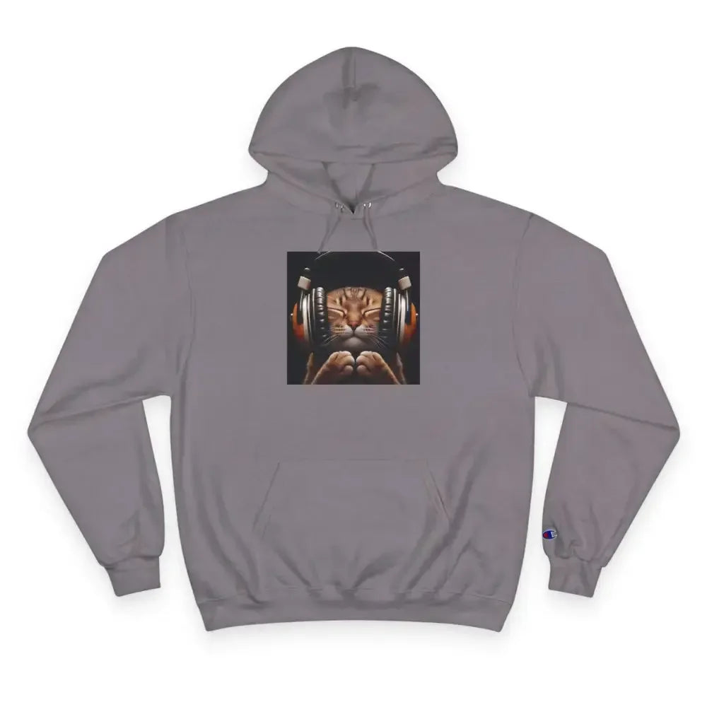 Retro Cat Lover Champion Hoodie - Now That's What I Call Cat Volume 1 - FloofChonk