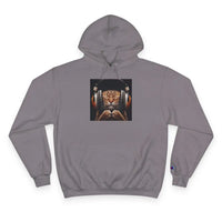 Retro Cat Lover Champion Hoodie - Now That’s What I Call Cat Volume 1 - Stone Grey / S - Hoodie