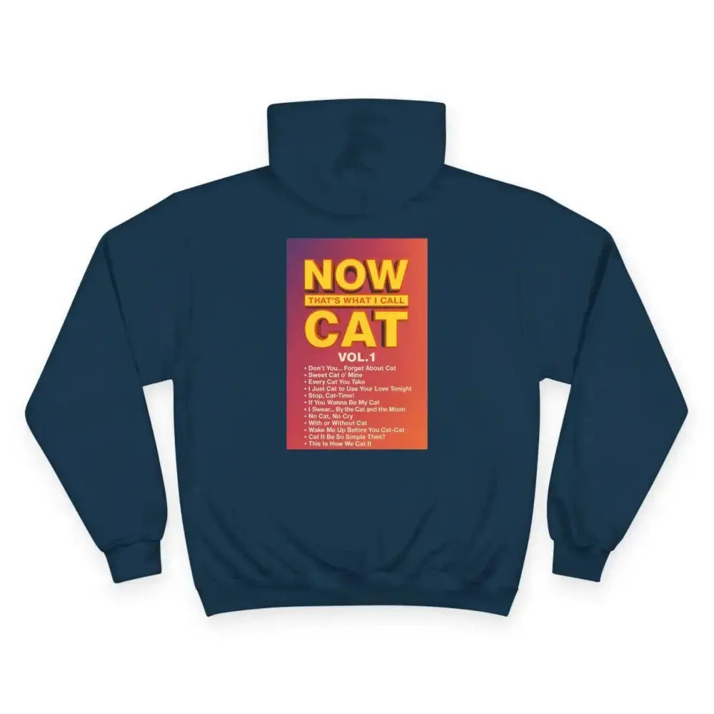 Retro Cat Lover Champion Hoodie - Now That's What I Call Cat Volume 1 - FloofChonk