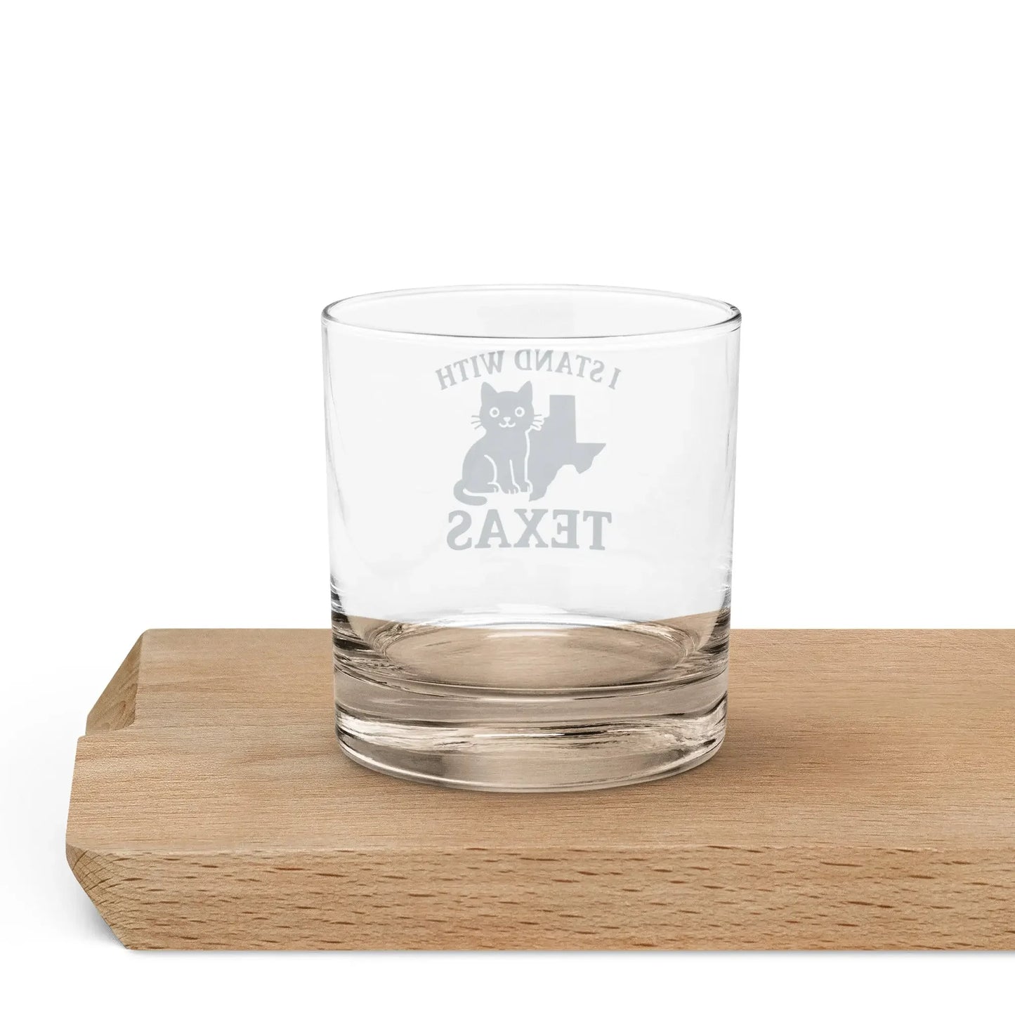 I stand with Texas rocks glass - FloofChonk