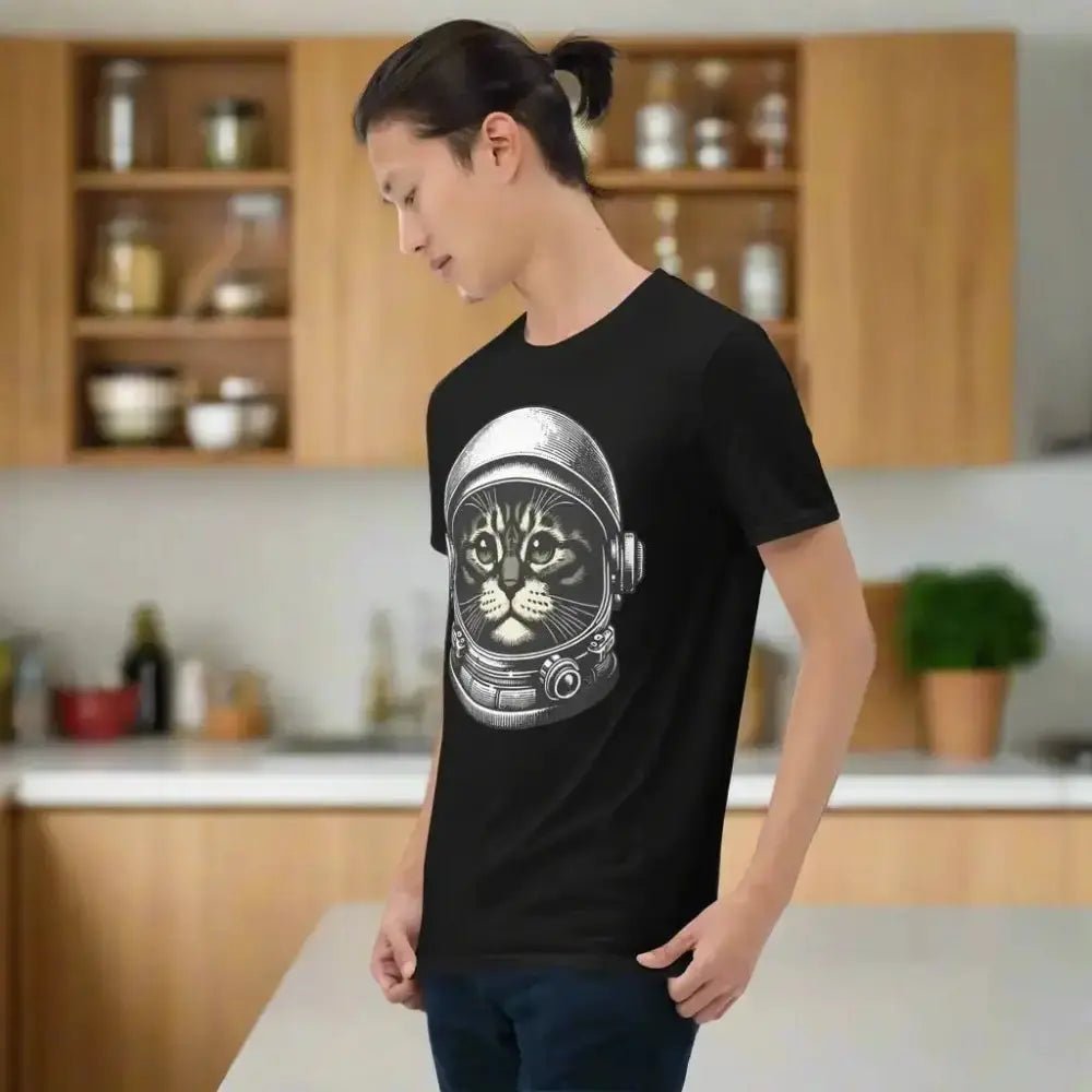 Space Cat Short - Sleeve Unisex T-Shirt - FloofChonk