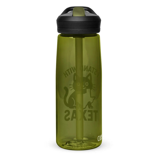 I stand with Texas sports water bottle - FloofChonk
