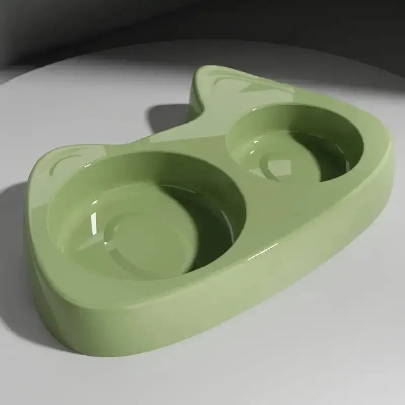 Stainless Steel Two in One Cat Bowl - FloofChonk